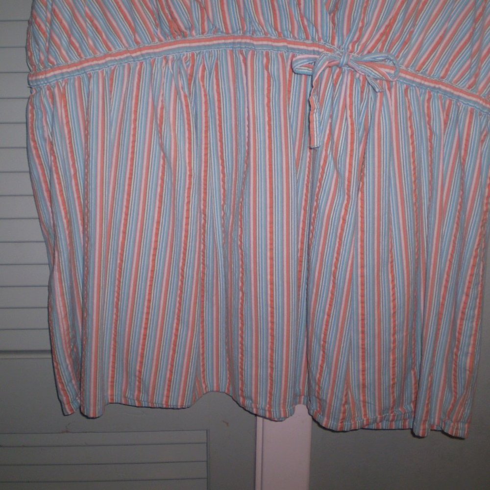 Two Hearts Maternity Sleeveless Collar Striped 2X